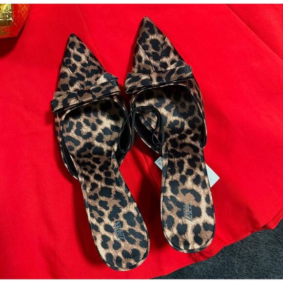ZARA Leopard Print Heeled Shoes NWT - Picture 4 of 16